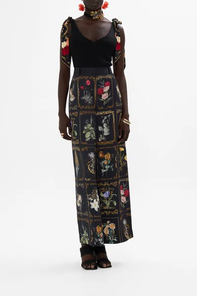 Camilla Wide Leg Waisted Pant Magic In The Manuscripts In Black