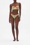 Camilla Wide Side High Leg Pant Sundowners In Sicily In Black/green/orange