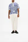 Camilla Woven Short Sleeve Polo Shirt Glaze And Graze