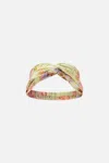 Camilla Woven Twist Headband Cosmic Tuscan In Green