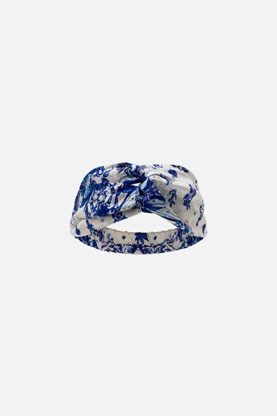 Camilla Woven Twist Headband Immortal Ink In Multi