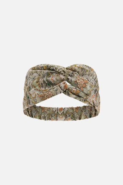 Camilla Woven Twist Headband Ivory Tower Tales In Green