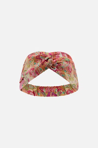 Camilla Woven Twist Headband Tea With Tuschinski In Burgundy