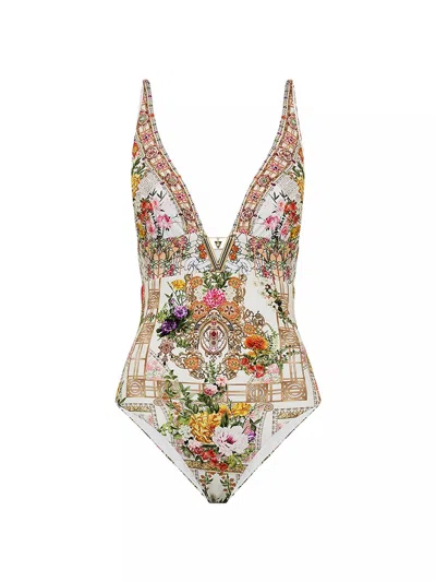 Camilla Egyptian Rose One Piece Swimsuit In Multi