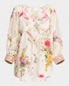 Camilla Raglan Sleeve Blouse With Cuff Egyptian Rose In Egyptian Rose