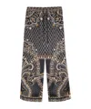 Camilla Elastic Waist Casual Pants In Black