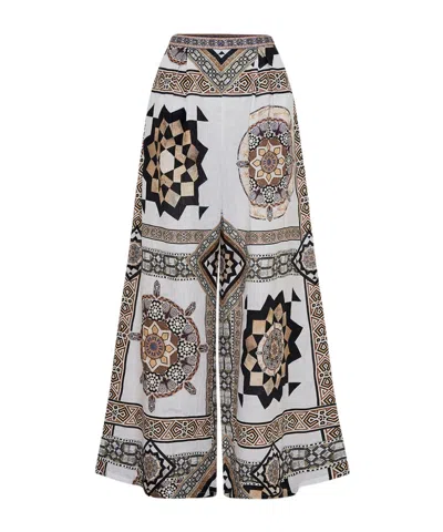 Camilla Elastic Waist Casual Pants In Multicolor