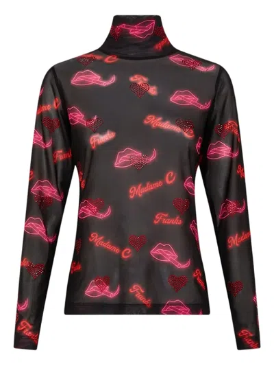 Camilla Electric Loveland Turtleneck Blouse In Black