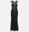 CAMILLA EMBELLISHED CUTOUT COTTON MAXI DRESS