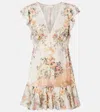 Camilla Embellished Floral Lace-trimmed Minidress In White