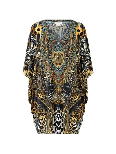 Camilla Embellished Mini Dress In Black