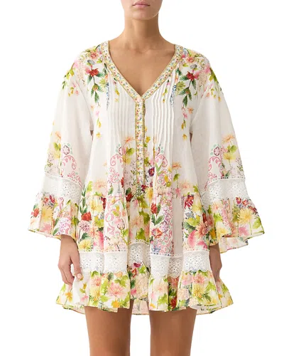 Camilla Embellished Mini Dress In White