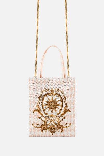 Camilla Embellished Mini Tote The Queens Quarters In Pink