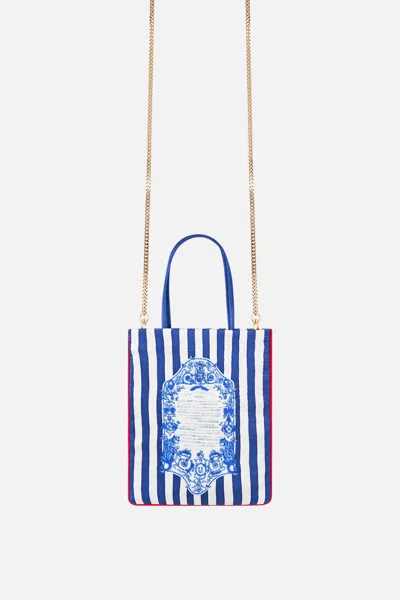 Camilla Embellished Mini Tote With Chain Strap Sweet Sacré Bleu In Blue
