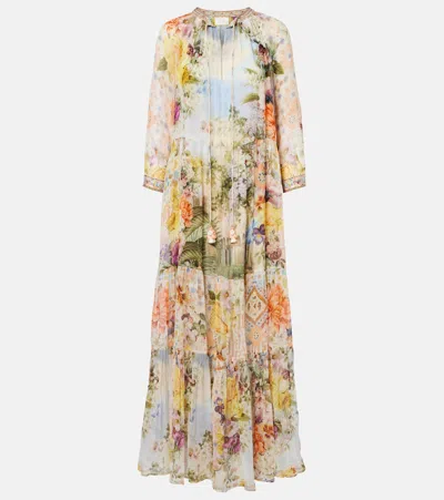 Camilla Embellished Printed Silk Maxi Dress In Multi