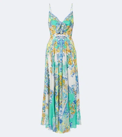 Camilla Embellished Printed Silk Maxi Dress In Multi