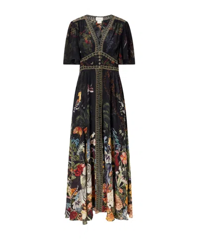 Camilla Embellished Printed Silk Maxi Dress In Multi