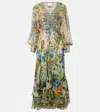 Shop Camilla Embellished Printed Silk Maxi Dress In Multicoloured