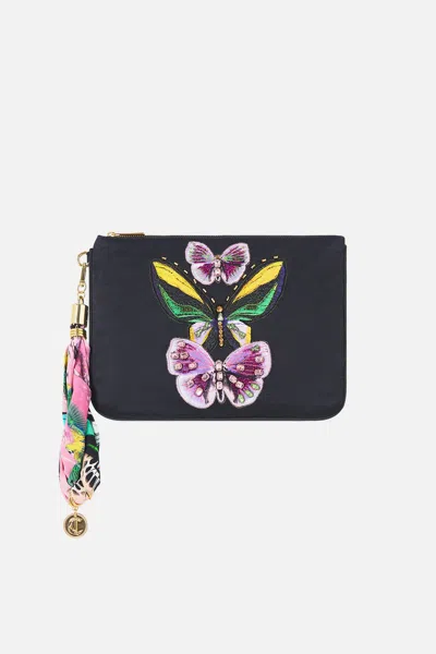 Camilla Embellished Scarf Clutch Millamorphosis In Pink