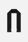 Camilla Embellished Scarf Solid Black In Black