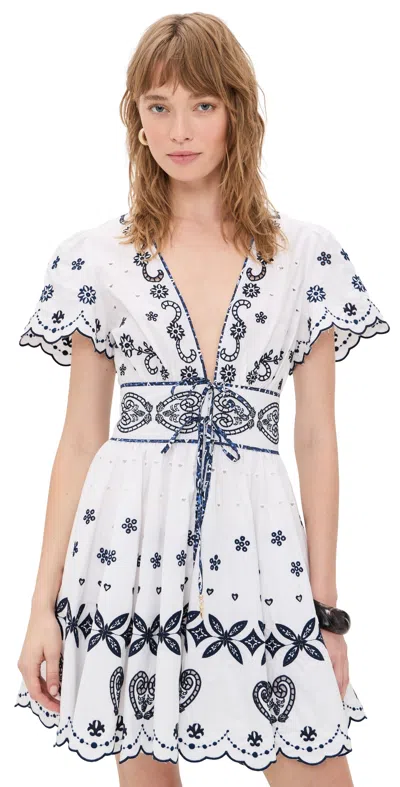 Camilla Embroidered Tile Mini Dress A Tiled Wonderland
