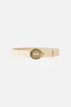 Camilla Evil Eye Belt Solid Cream In Neutral