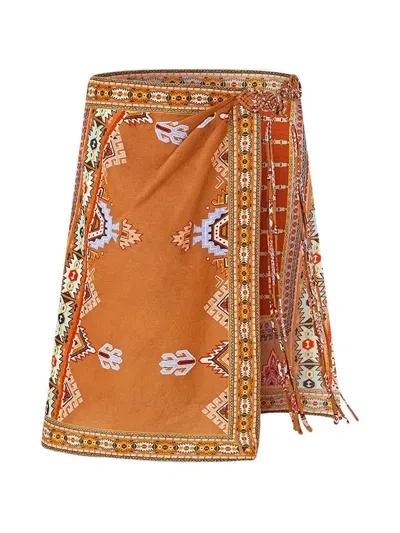 Camilla Fabric Of Time Macramé-tie-waist Sarong