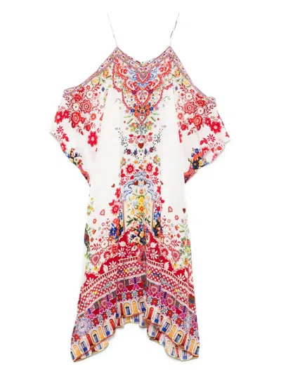 Camilla Shoestring Strap Kaftan In Pink