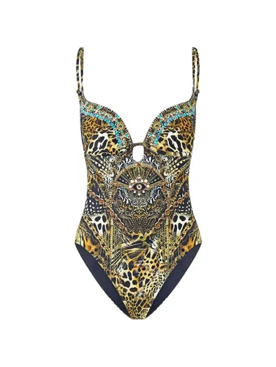 Camilla Feline Folklore Swimsuit In Black