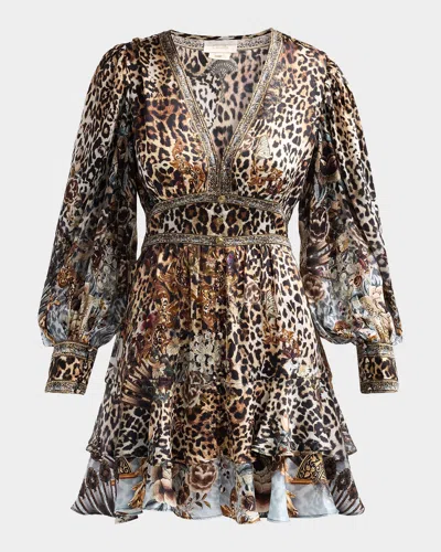 Camilla Fiesta, Siesta, Repeat Silk Mini Dress In Fiesta Si