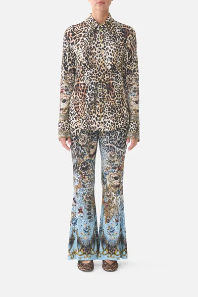 Camilla Fitted Jersey Shirt Fiesta In Animal Print
