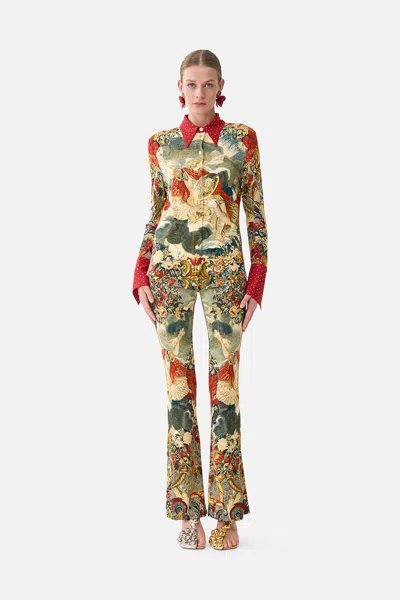 Camilla Fitted Jersey Shirt Meet Me At The Met In Multi