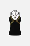 Camilla Fitted Knit Top With Hardware Call Me Cleopatra