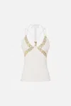 Camilla Fitted Knit Top With Hardware Goddess Energy