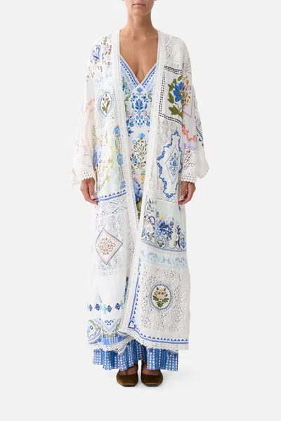 Camilla Flare Sleeve Long Robe My Homespun Heart In White