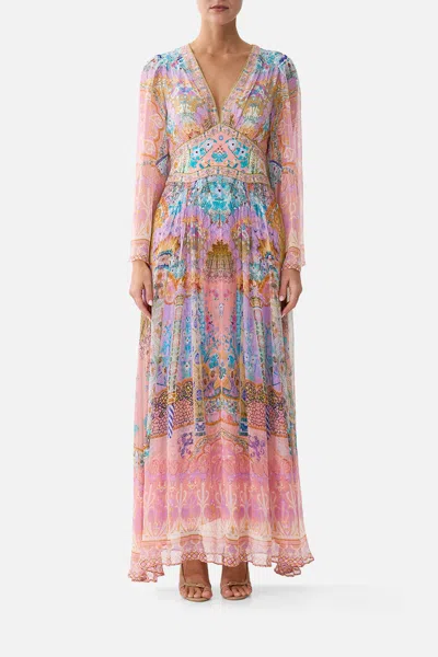 Camilla Flared Sleeve Dress Howdy Gaudi In Multi