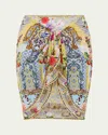 Camilla Flor Fantastica Layered Short Sarong Coverup In Flor Fantastica