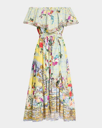 Camilla Flor Fantastica Shoulder Frill Dress