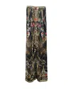 Camilla Floral And Leopard Printed Wide Leg Pants In Multicolor Silk In Multi