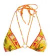 Camilla Flower Child Society Bikini Top In Multi