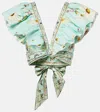 Camilla Ruffle Wrap Top In Floral Freefall In Blue