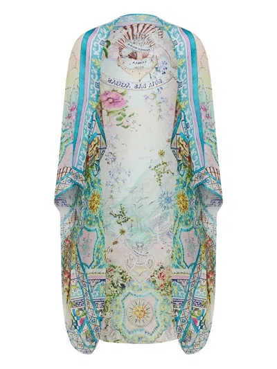 Camilla Floral-pattern Crystal-embellishment Beachwear In Multi