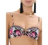 Camilla Floral Print Bandeau Bikini Top In Midnight In Monserrate