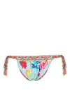 Camilla Floral-print Bikini Bottoms In Grün