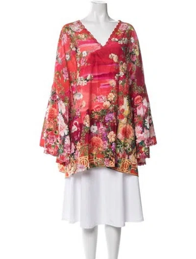 Pre-owned Camilla Floral Print Cover-up W/ Tags In Multicolor