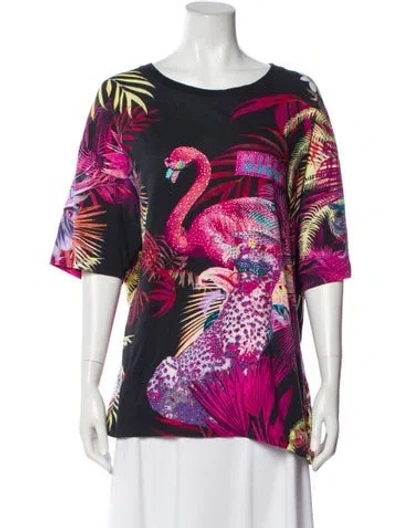 Pre-owned Camilla Floral Print Crew Neck T-shirt In Multi