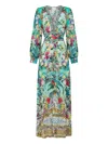 Camilla Floral-print Crystal-embellishments Maxi Dress In Multi