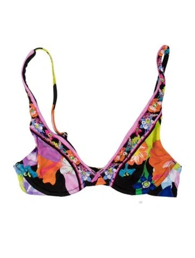 Pre-owned Camilla Floral Print Crystal Embellishments Top W/ Tags In Multi