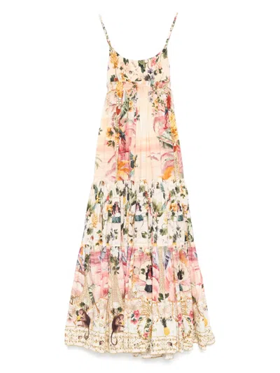 Camilla Kleid Mit Blumen-print In Multi