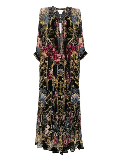 Camilla Floral-print Dress In Multi